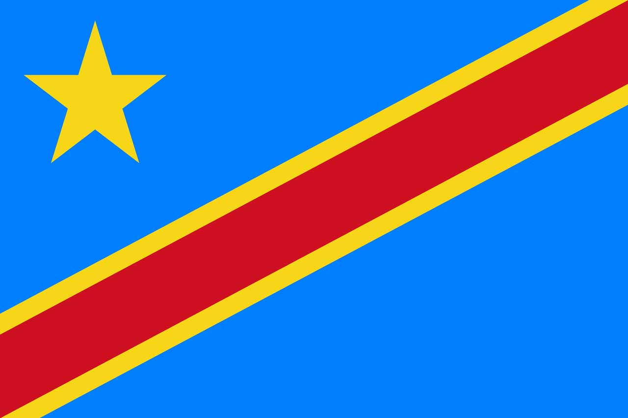 Flagge der Demokratischen Republik Kongo
